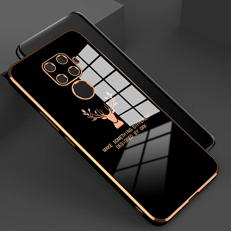 

Luxury Electroplating Cover Case For Huawei Nova 5i Pro Soft Silicone TPU Deer Phone Bags Coque Funda Mate 30 Lite Capa