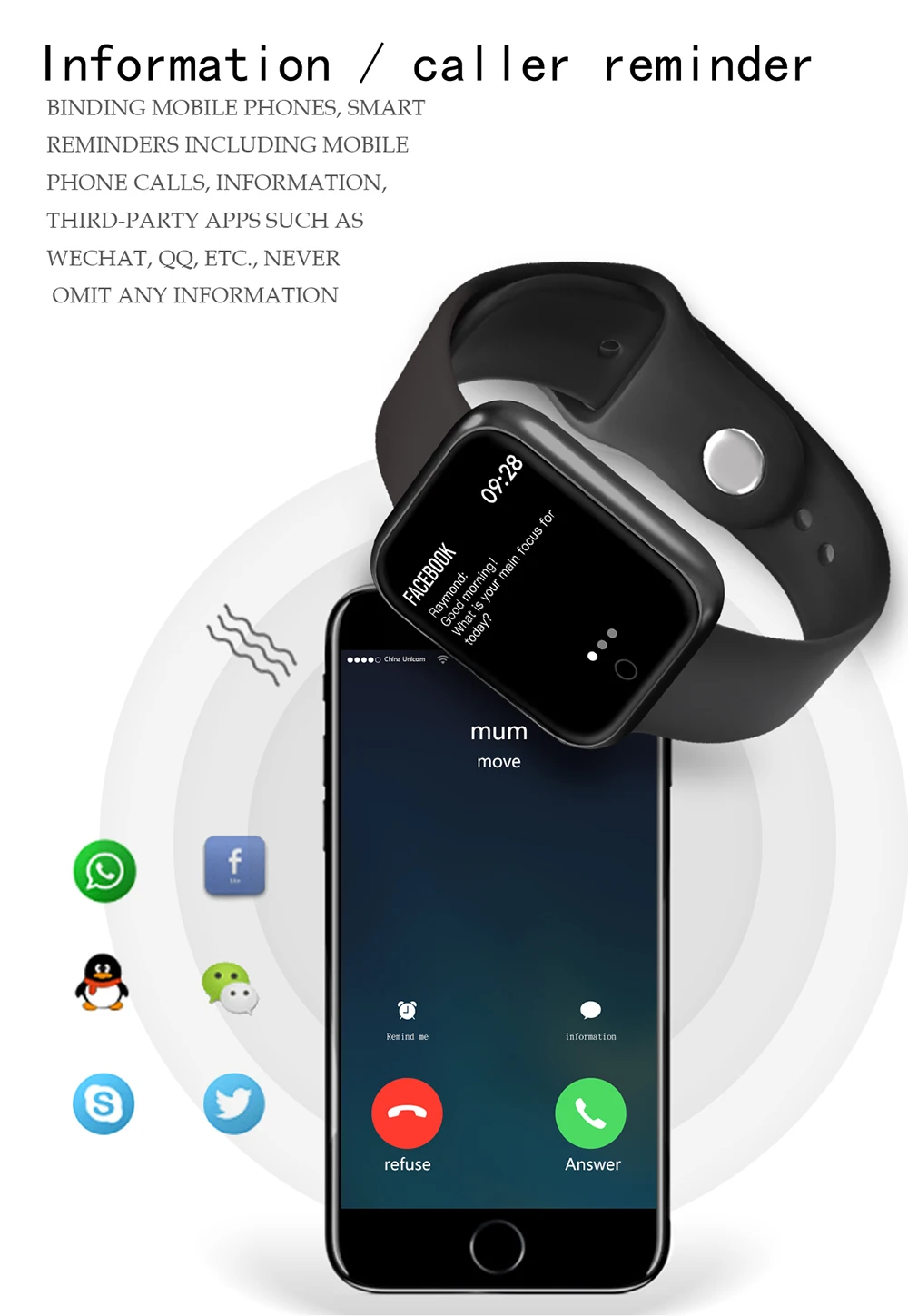 Fashion Waterproof Smart Watch P70 Bluetooth 4.0 Smartwatch For Apple IPhone xiaomi LG Heart Rate Monitor Fitness Tracker