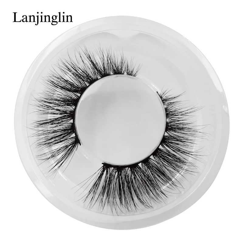 LANJINGLIN, 1 пара, 3d, норковые ресницы, ручная работа, Полоска, ресницы, накладные натуральные, искусственные ресницы, норковые ресницы, безвредный макияж