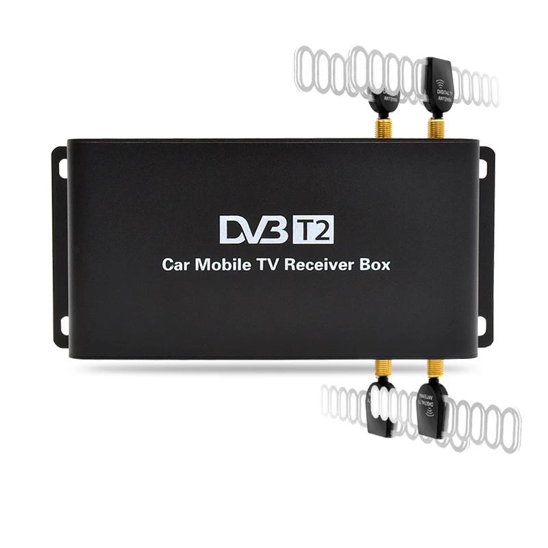 HD DVB-T2 H.264 MPEG-4 Европа Автомобильный цифровой ТВ-тюнер DVB T2 автомобильный мобильный