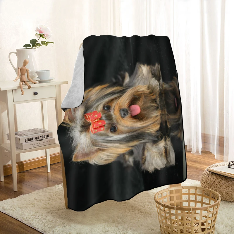 HEARMNY йоркширский терьер собака животное ворс одеяло супер мягкая теплая