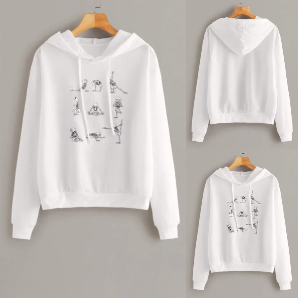 

Осенние модные толстовки для женщин, толстовки с длинным рукавом, толстовки с капюшоном, белый пуловер, женские топы, женские толстовки