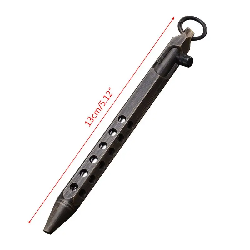 

Solid Brass Gel Ink Pen Retro Hexagonal Bolt Action Writing Tool Stationeries Q6PA
