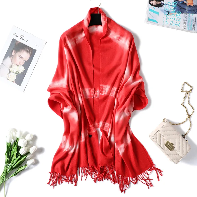 

Brand Designer 2019 winter scarf women thick warm cashmere scarves With Tassel lady shawls wraps pashmina soft Ovesize bandana