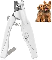 professional pet nail clippers with led protective guard safety lock nail file safe stainless steel claw cutters dog accessories