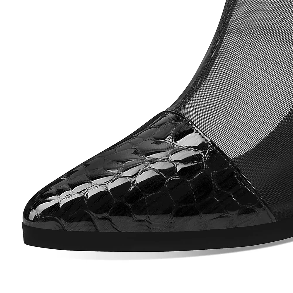 Ботинки женские из бычьей кожи роскошные полусапожки на высоком каблуке