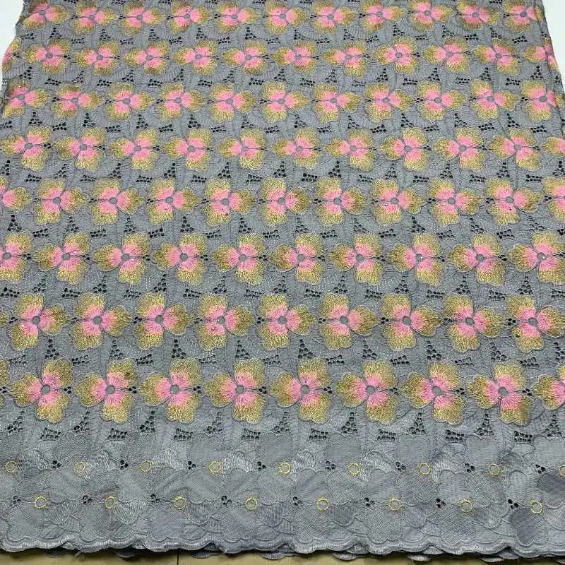 

Black African Dry Lace Swiss Voile In Switzerland 100% Cotton Fabric 2020 High Quality Wedding Gowns Material Dry Lace Fabric