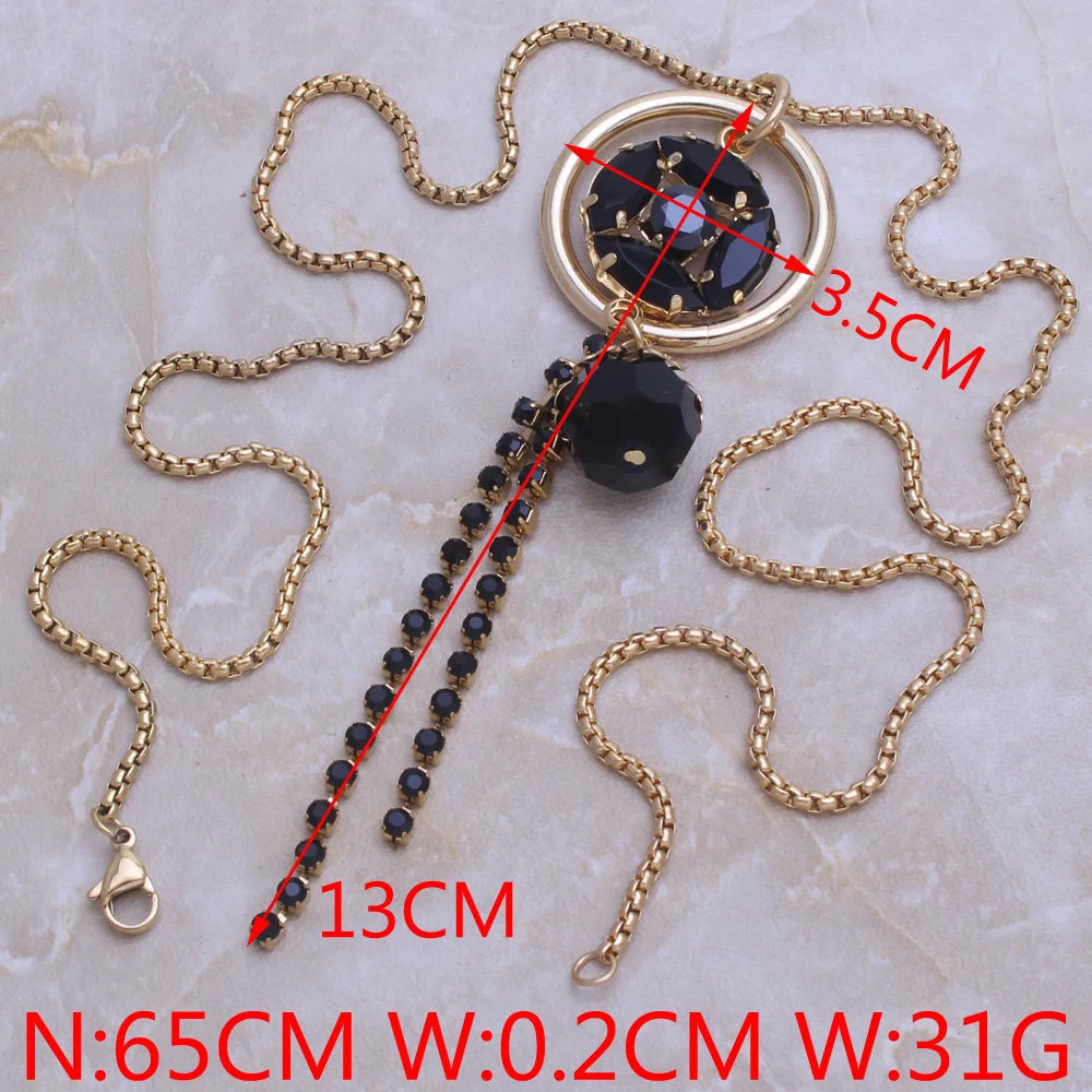 Модное кольцо из нержавеющей стали праздничная бижутерия для женщин 65 см длинная