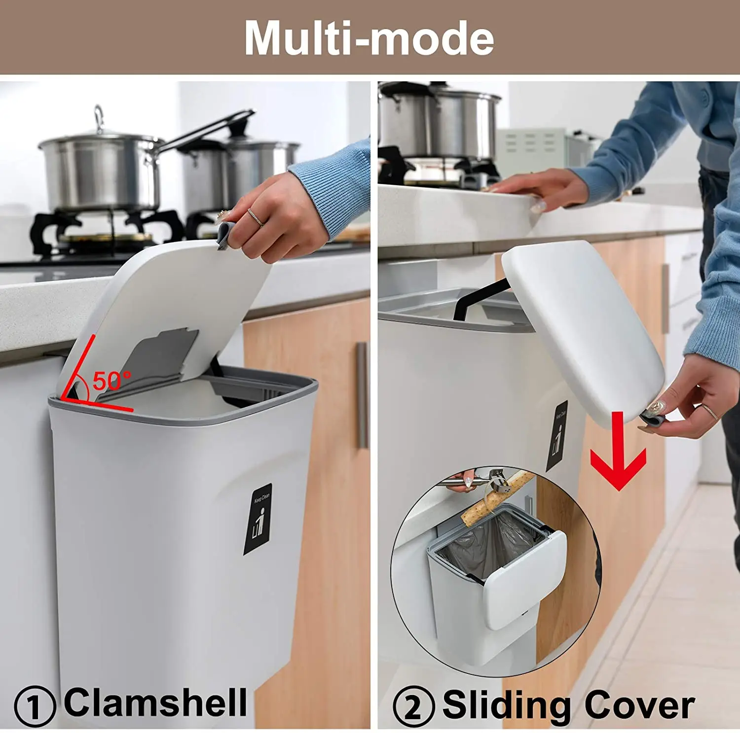 Подвесное мусорное ведро на дверцы кухонного шкафа контейнер для мусора