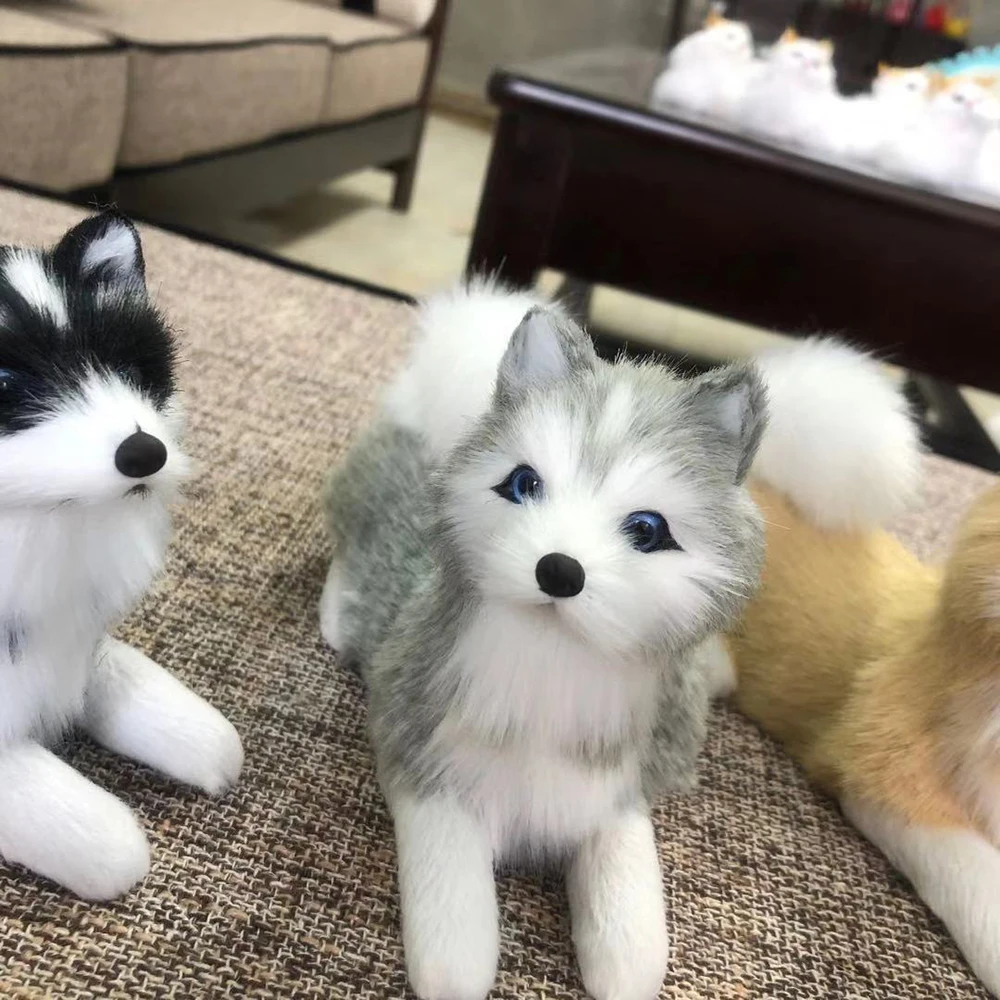 

Realistic Husky Dog Simulation Toy Dogs Puppy Stuffed Companion Toy Handcrafted Plush Stuffed Animals Simulation Christmas Toys