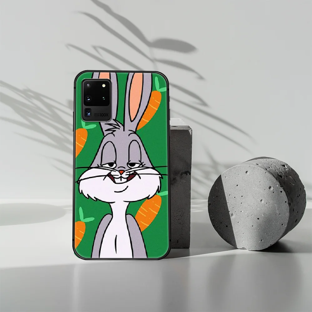 

Cartoon Cute Bugs Bunny Phone Case Cover Hull For Samsung Galaxy S 7 8 9 10 e 20 FE edge uitra plus Note 9 10 20 black Back