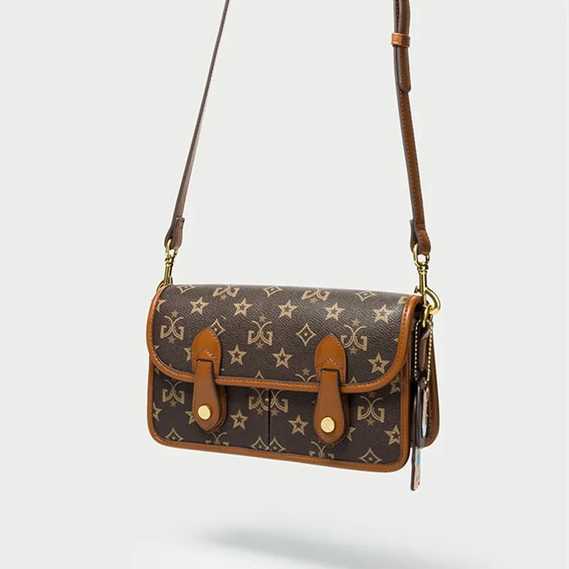 

Printed Retro Messenger Bag Female Spring 2021 New Texture Single Shoulder Messenger Bag Chain Small Square Bags Women Handbags