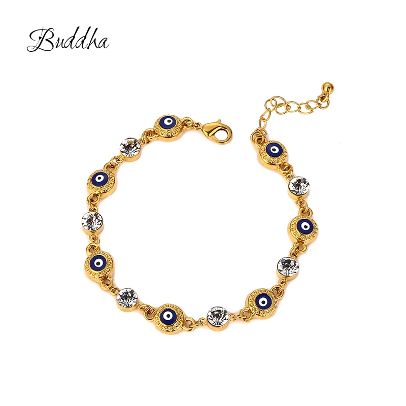 Модные ювелирные украшения браслет от сглаза изделия золотого цвета