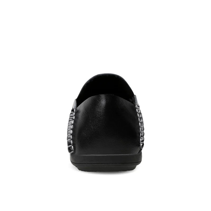 Мягкие кожаные мужские лоферы ручной работы повседневные туфли на плоской