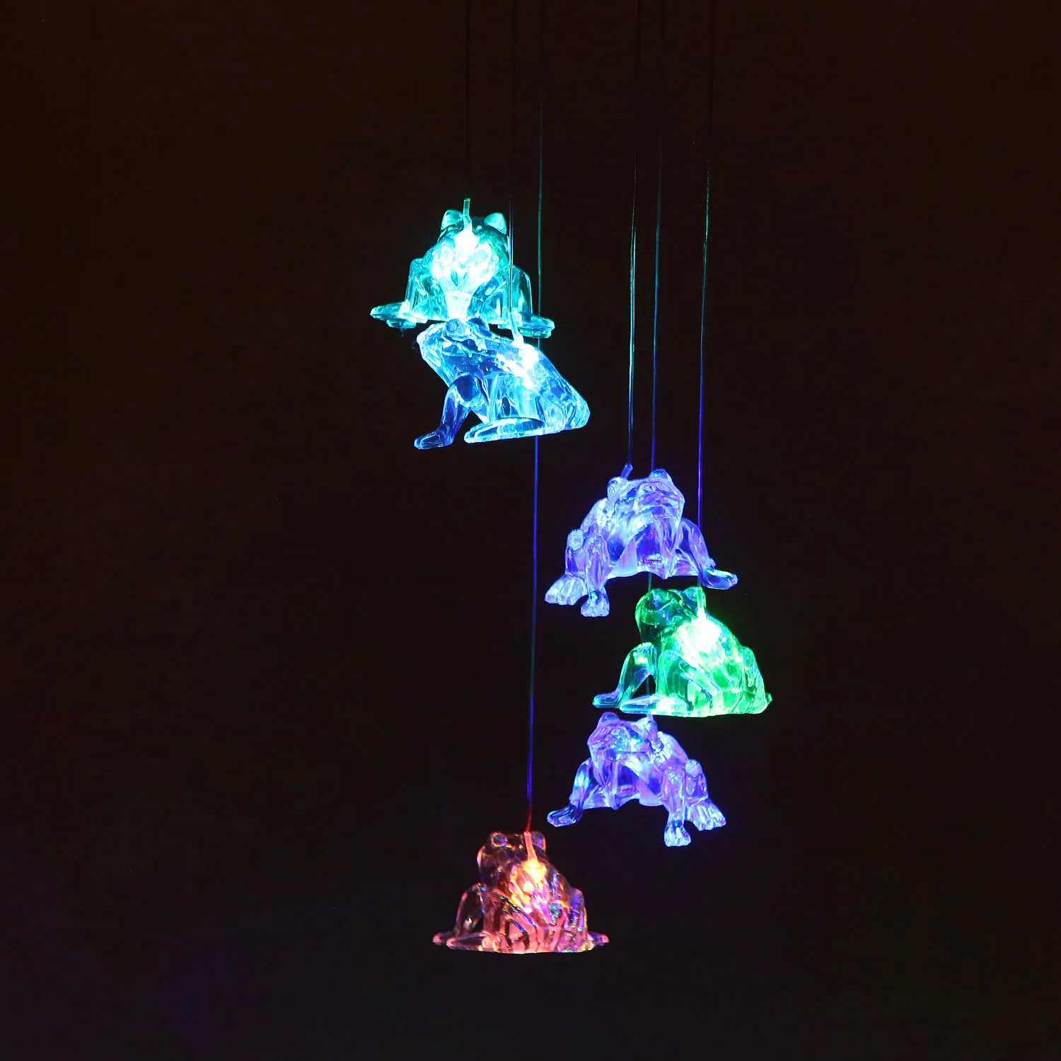 Солнечная лягушка подвесной светильник с колокольчиками IP44 Mixcolor медленно