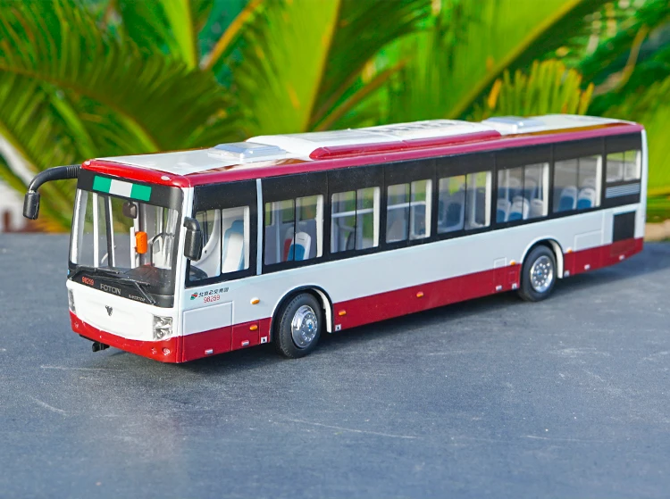 Завод 1:43 Foton пассажирский Пекин гибридный автобус модель с небольшим подарком