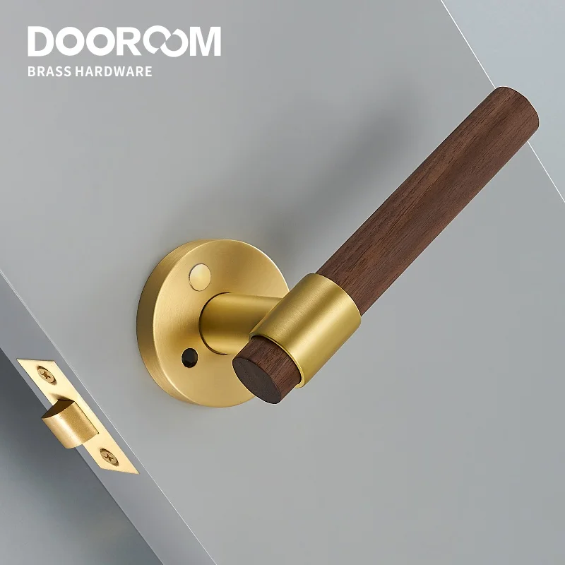Dooroom латунный ореховый дверной замок набор современный интерьер спальня ванная