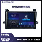 Автомобильный радиоприемник Roadonline, радио, видео, FM, Wi-Fi, BT, 6G + 128G, Android, стерео, для Toyota Prius 2016, автомобильная аудиосистема, мультимедиа, GPS, навигация