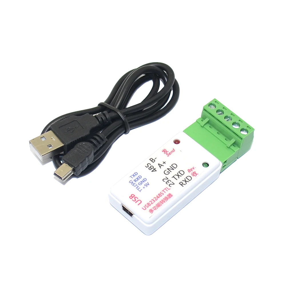 3-в-1 USB к RS485 RS232 со светодиодным преобразователем | Электроника