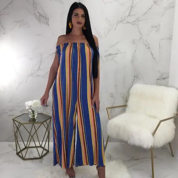 Женские летние длинные широкие штаны комбинезон с поясом и карманами без рукавов