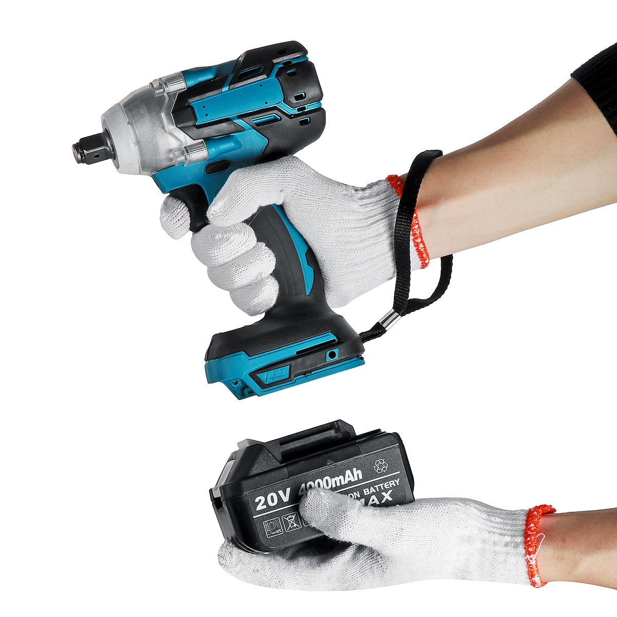 

NEW 520N.M Brushless Electric Impact Wrench Rechargeable 1/2 Socket Cordless Wrench Power Tools 7000rpm for Makita 18V Battery