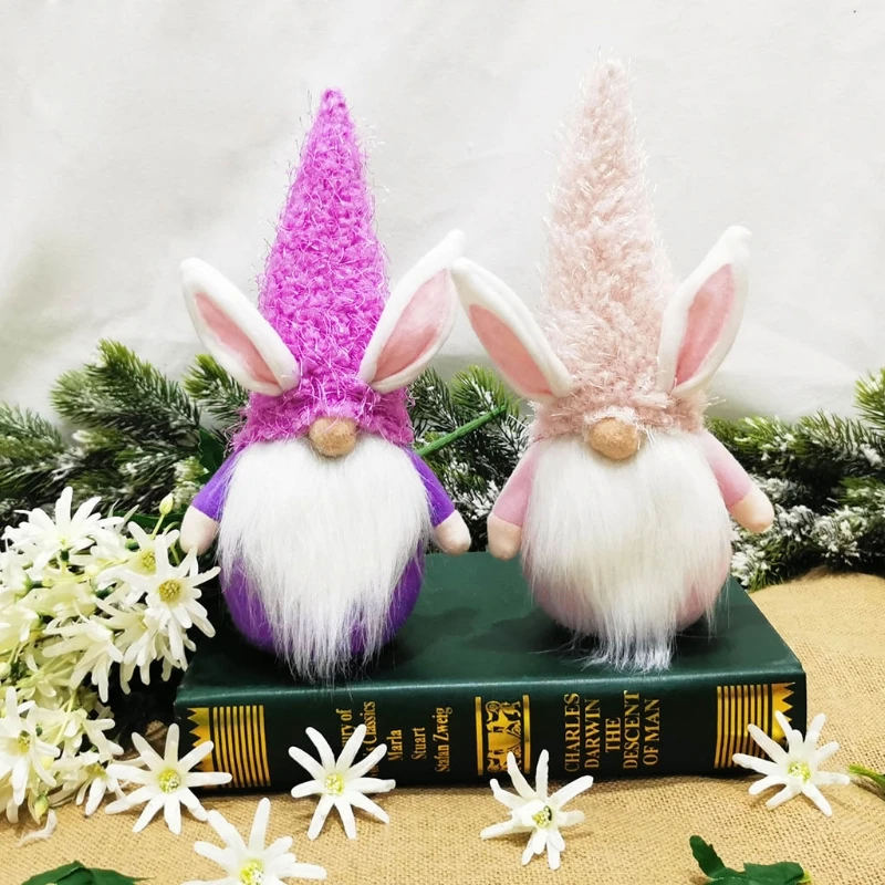 

Easter Bunny Gnome Handmade Swedish Tomte Rabbit Plush Toys Doll Ornaments Holiday Home Party Decoration Kids Easter Gift