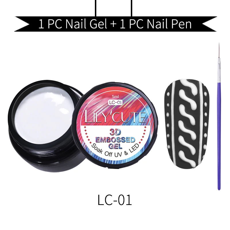 2cps White LC-01 LILYCUTE металлическое зеркало набор гель-лаков для ногтей металлическое зеркало Гель-лак для живописи Нейл-арт Рисование длительное впитывание УФ-гель - Цвет: 2cps White LC-01