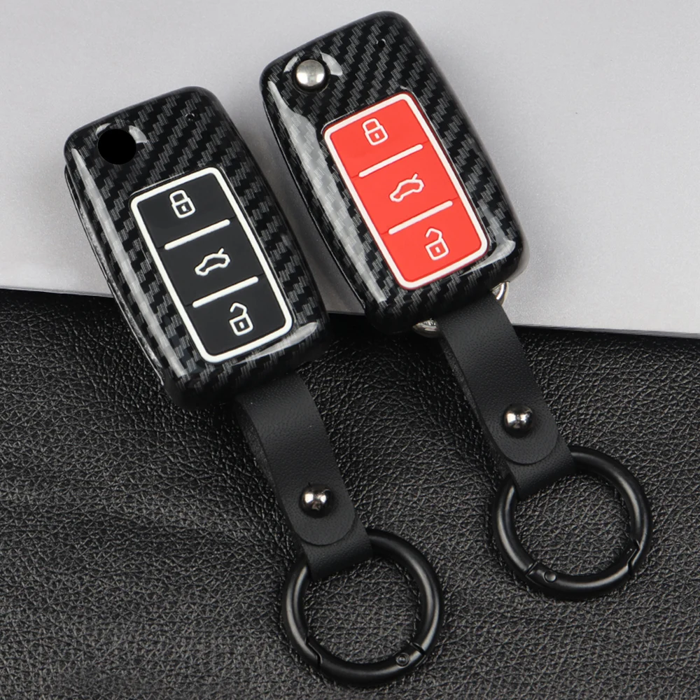 

Carbon Car Key Cover Case For Volkswagen VW Golf 4 5 6 MK4 MK5 MK6 Tiguan MK1 Touareg Beetle Caravelle Polo Sharan Accessories