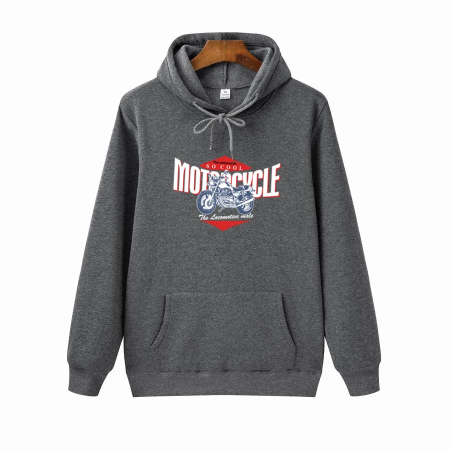 Осеннее Новое поступление Спортивная мужская толстовка с принтом &quotмотоцикл&quot