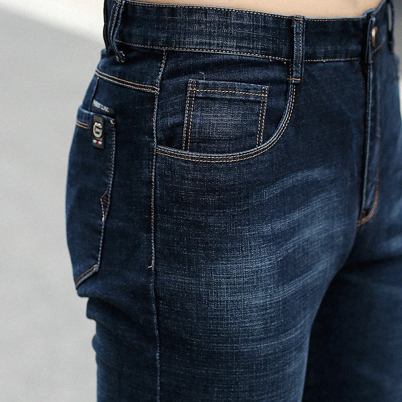 

186-200cm Tall Men 120cm Long Length Autumn Winter Men's Slim Jeans Men's Version Stretch Korean High Waist L36 L34 Jeans Male