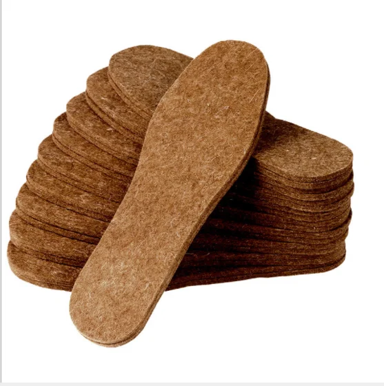 Стельки хлопковые унисекс из шерсти и фетра толстые мягкие теплые плюшевые