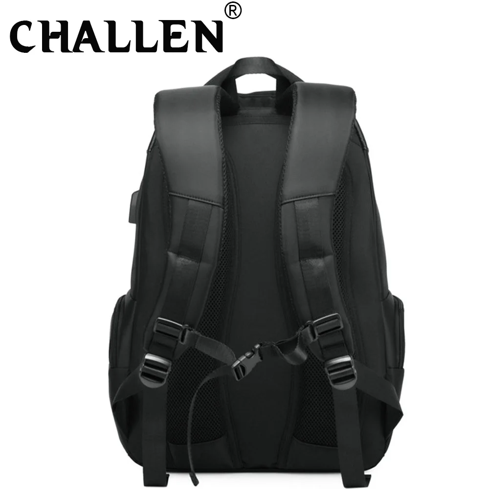 Мужской деловой вместительный рюкзак для ноутбука с USB многофункциональный из