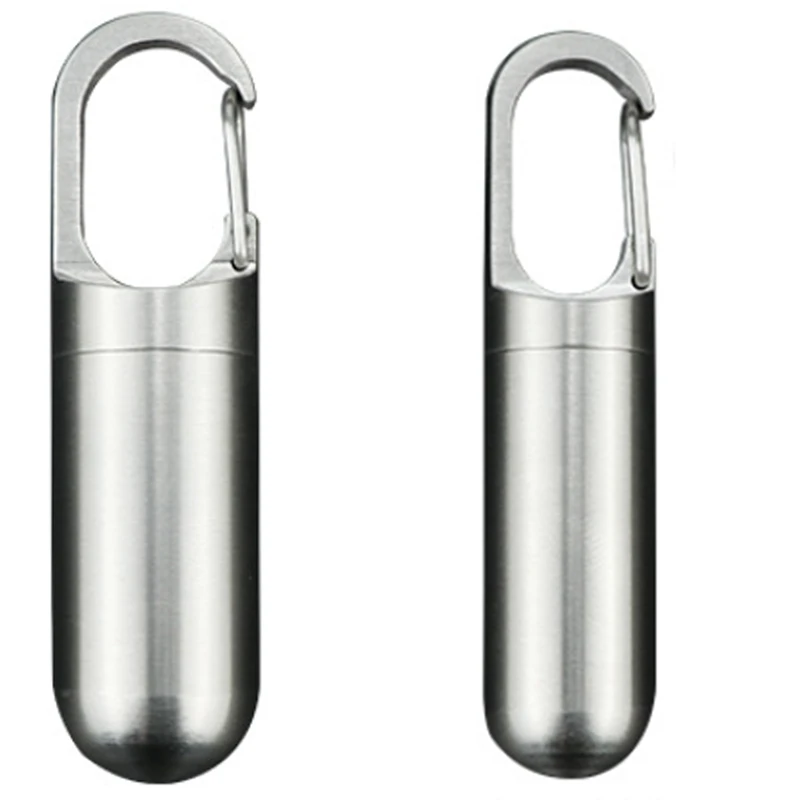 

Mini Sealed Storage Pill Box Pill Container Storage Box Stainless Steel Waterproof Outdoor Travel First Aid Kit