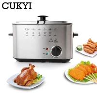cukyi 220v 1200w constant temperature electric frying machine multifunctional household smokeless commercial deep fryers