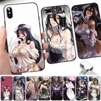 toplbpcs albedo overlord phone case for iphone 11 12 13 mini pro xs max 8 7 6 6s plus x 5s se 2020 xr cover