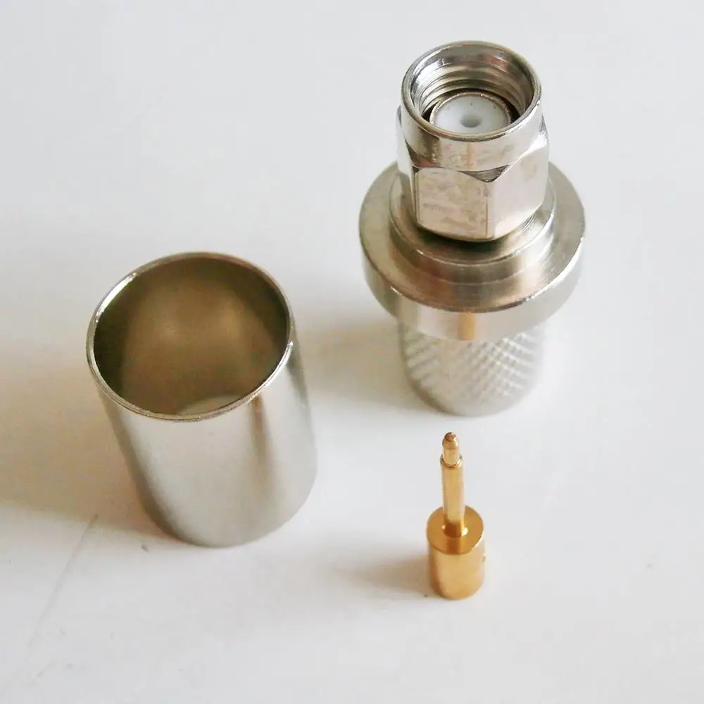 10X шт RF коаксиальный разъем SMA штекер Jack обжимной для LMR400 RG8 RG213 RG214 RG165 7D FB кабель