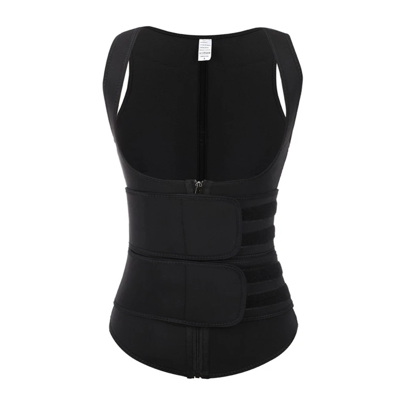 

Women Waist Trainer Corset Zipper Hook Shapewear Double Control Body Shaper Tummy Fat Burning Waist Cincher M