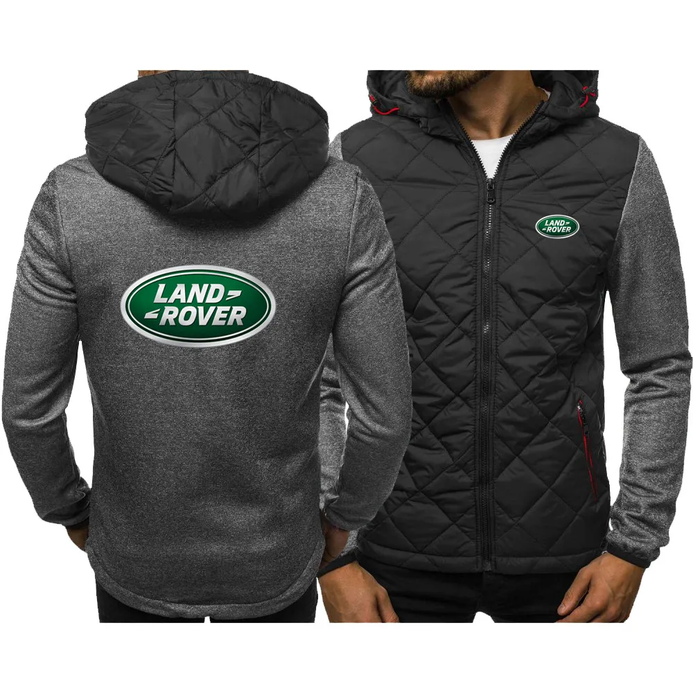 

Men's spring and autumn Land Rover printing casual diamond stitching hoodie fashion cardigan long-sleeved zipper jacket hoodie