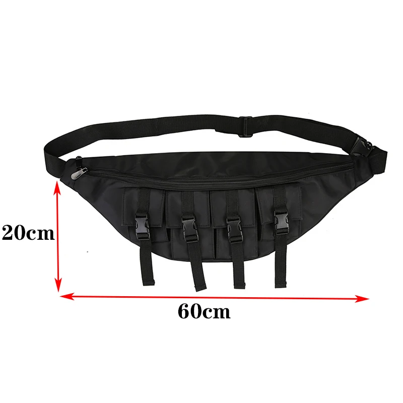 

Unisex Waist Bag Large Capacity Waterproof Fanny Pack Chest Bags Street Style Hip Hop Banana Bag Outdoor Travel Big Waist Pack