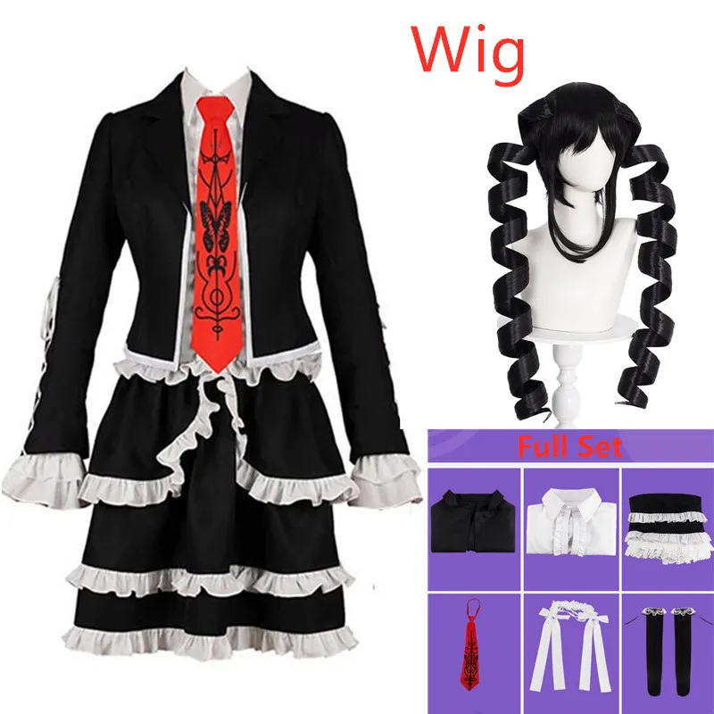 DanganRonpa Yasuhiro Taeko Cosplay Costume Woman Dress Celestia Ludenberg Gambling Girl Lolita School Clothing Zentai Uniform