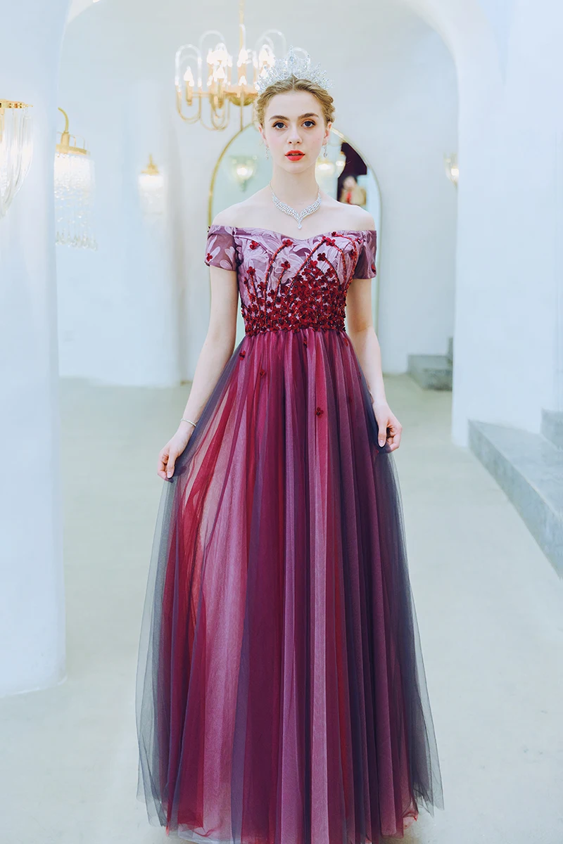 SSYfashion Новый вырез лодочкой с открытыми плечами на шнуровке до пола Длина длинные