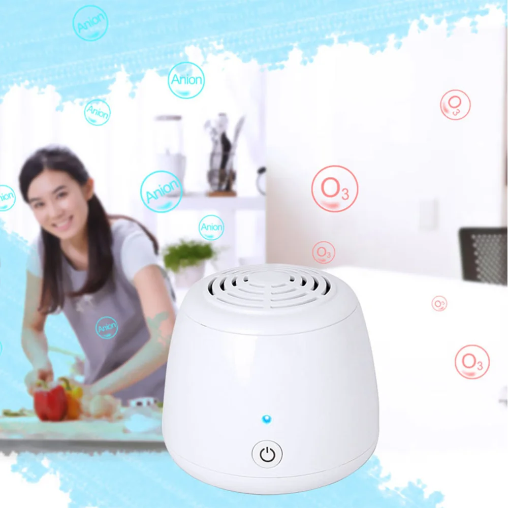 

Fridge Ozone Sterilizer Refrigerator Deodorization Deodorant Air Purifier without Battery (White)