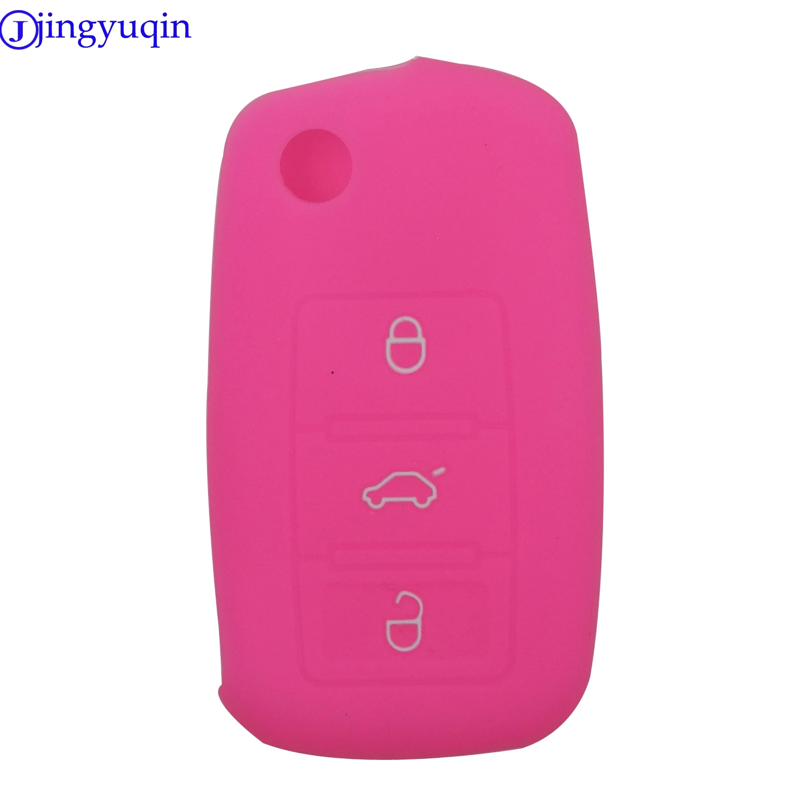 Jingyuqin 3B силиконовый чехол для ключей автомобиля для VW Golf Bora Jetta POLO Passat Skoda Superb Octavia Fabia SEAT Ibiza Leon Procted