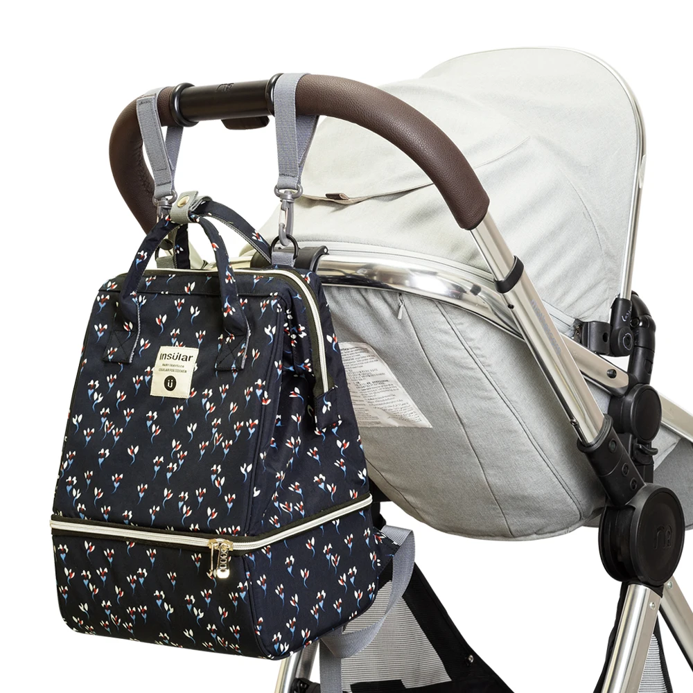 

Baby Diaper Bag Backpack Stroller Organizer Waterproof Large Capacity Maternity Multifunction Two Layers Designer Nursing Rugtas