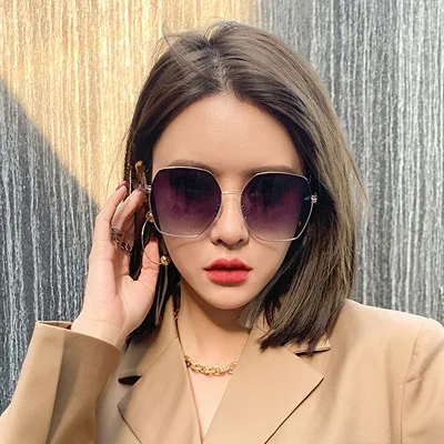

Fashion Sunglasses For Lover Couples Wide Frame Tide Sunglasses Anchor Street Shooting Personality Gorgeous 2021 New Cool Style