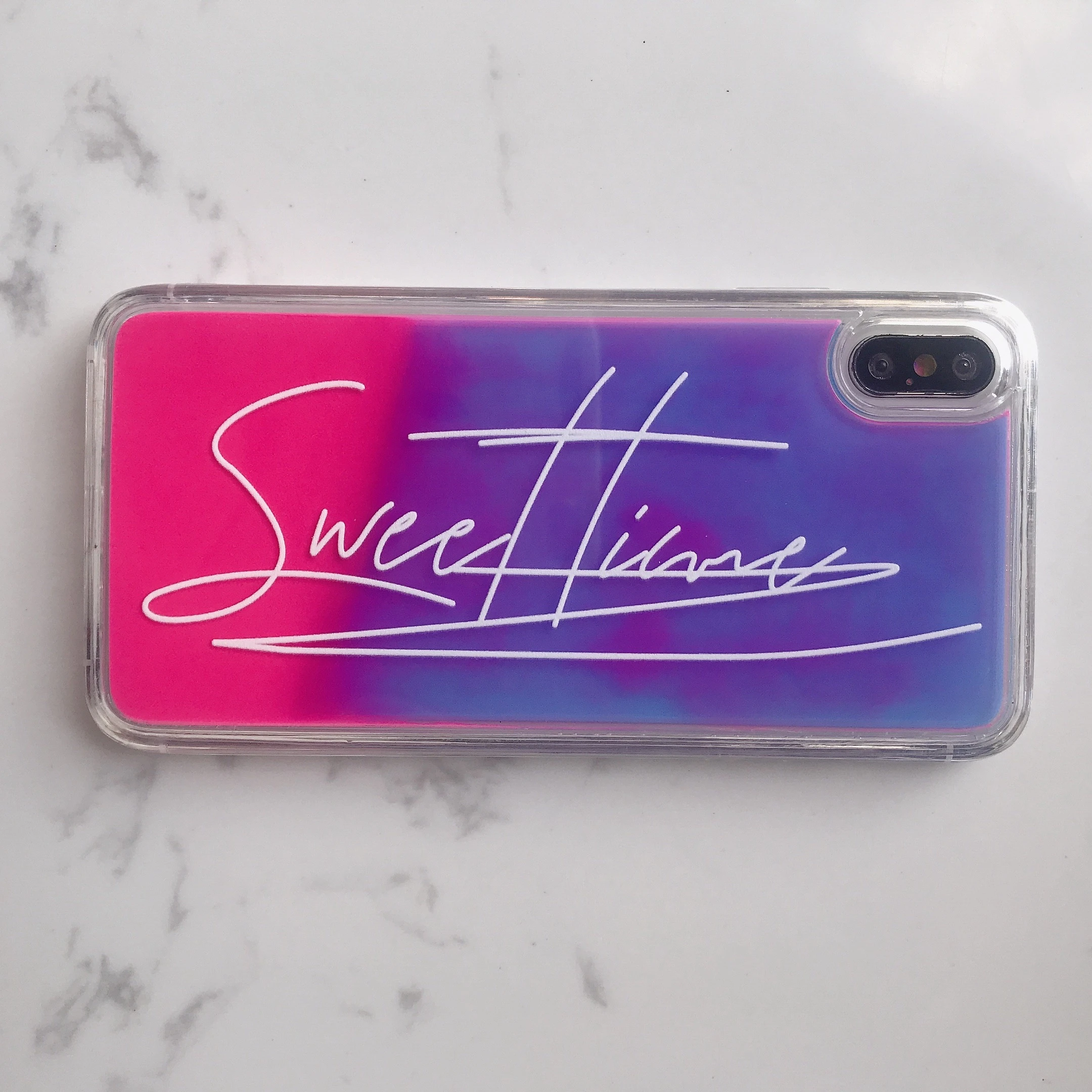 New Hot Luxury Fashion Neon Sand Luminous Liquid Quicksand Phone Case For iPhone X XS MAX XR 6 6s 7 8 Plus TPU Back Cover Coque |