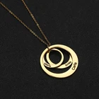 Ожерелье с именем на заказ, кулон в форме 3 кругов, золото 18 карат, нержавеющая сталь, именная табличка для мамы, ожерелья для женщин, семейные украшения