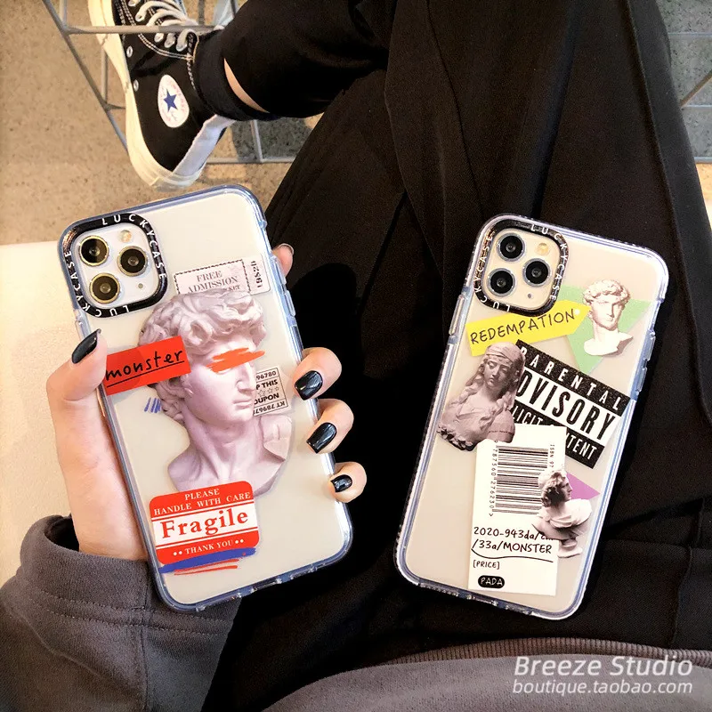 Лидер продаж ярлык со штрих кодом статус Дэвида простой прозрачный мягкий чехол