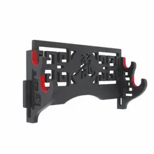 Velvet Protect Sword Wall Mount Sword Holder Display Stand for Katana Wakizashi Genji and Samurai Swords 2 Tier Dragon