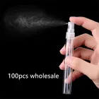 Оптовая продажа, 100 шт.упак. 2 мл, 3 мл, 5 мл, 10 мл, черная прозрачная мини-бутылка для духов, пустая бутылка для косметики, образец, тонкие стеклянные флаконы 20 #1